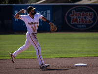 The Yolo High Wheelers (14) beat the Oakland Ballers (4) in game 1 (round 1) of the Pioneer Baseball League's playoffs in Davis, Calif., on...