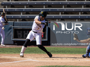 The Yolo High Wheelers (14) beat the Oakland Ballers (4) in game 1 (round 1) of the Pioneer Baseball League's playoffs in Davis, Calif., on...