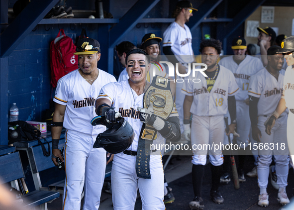 The Yolo High Wheelers (14) beat the Oakland Ballers (4) in game 1 (round 1) of the Pioneer Baseball League's playoffs in Davis, Calif., on...