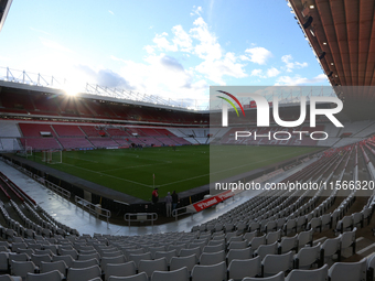 A general view of the Stadium of Light during the Premier League International Cup Group B match between Sunderland and Athletic Club De Bil...