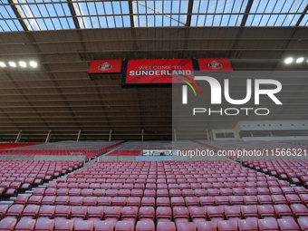 A general view of the South Stand during the Premier League International Cup Group B match between Sunderland and Athletic Club De Bilbao a...