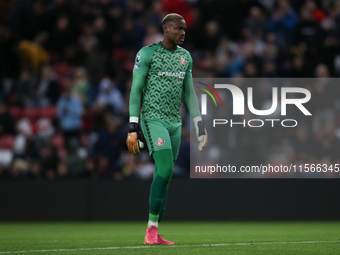 Sunderland goalkeeper Blondy Nan Noukeu during the Premier League International Cup Group B match between Sunderland and Athletic Club De Bi...