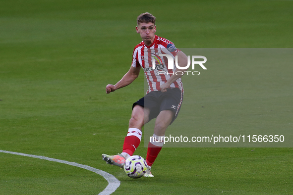 Sunderland's Luke Bell during the Premier League International Cup Group B match between Sunderland and Athletic Club De Bilbao at the Stadi...