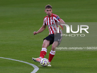 Sunderland's Luke Bell during the Premier League International Cup Group B match between Sunderland and Athletic Club De Bilbao at the Stadi...