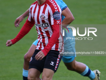 Sunderland's Nazariy Rusyn looks at the ball during the Premier League International Cup Group B match between Sunderland and Athletic Club...