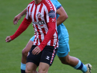 Sunderland's Nazariy Rusyn looks at the ball during the Premier League International Cup Group B match between Sunderland and Athletic Club...