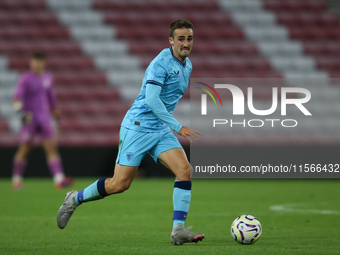 Athletic Club Bilbao's Eneko Aguilar during the Premier League International Cup Group B match between Sunderland and Athletic Club De Bilba...