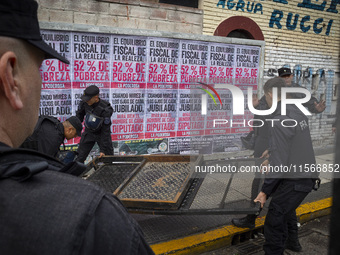 Protesters, including retirees and families, gather outside Argentina's National Congress following President Javier Milei's veto of the Mob...