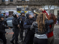 Protesters, including retirees and families, gather outside Argentina's National Congress following President Javier Milei's veto of the Mob...