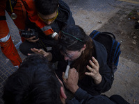 Protesters, including retirees and families, gather outside Argentina's National Congress following President Javier Milei's veto of the Mob...