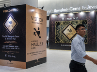 Visitors and exhibitors attend the 70th gems and jewelry fair in Bangkok, Thailand. The trade show is one of the most important events of it...