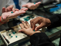 Visitors and exhibitors attend the 70th gems and jewelry fair in Bangkok, Thailand. The trade show is one of the most important events of it...