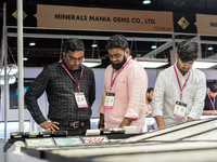 Visitors and exhibitors attend the 70th gems and jewelry fair in Bangkok, Thailand. The trade show is one of the most important events of it...