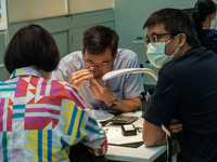 Visitors and exhibitors attend the 70th gems and jewelry fair in Bangkok, Thailand. The trade show is one of the most important events of it...