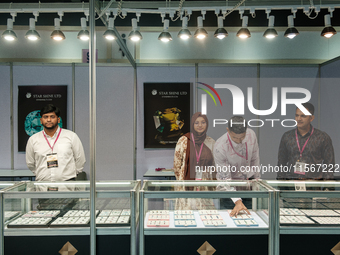 Visitors and exhibitors attend the 70th gems and jewelry fair in Bangkok, Thailand. The trade show is one of the most important events of it...