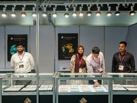 Visitors and exhibitors attend the 70th gems and jewelry fair in Bangkok, Thailand. The trade show is one of the most important events of it...