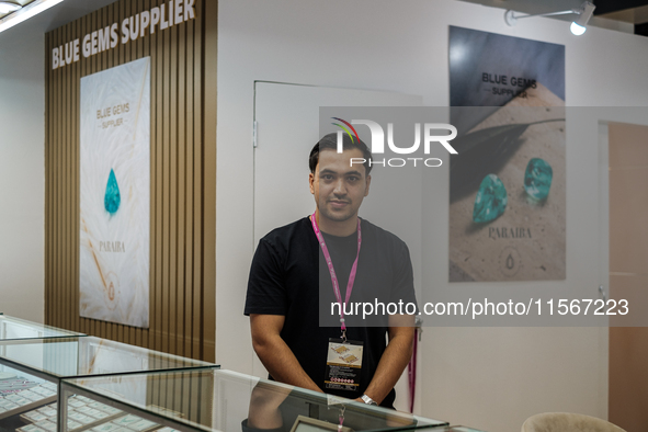 Visitors and exhibitors attend the 70th gems and jewelry fair in Bangkok, Thailand. The trade show is one of the most important events of it...