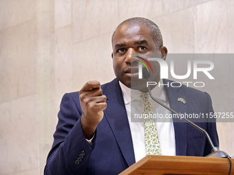 UK Foreign Secretary David Lammy attends a joint news conference with Minister of Foreign Affairs of Ukraine Andrii Sybiha and US Secretary...