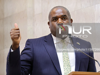 UK Foreign Secretary David Lammy attends a joint news conference with Minister of Foreign Affairs of Ukraine Andrii Sybiha and US Secretary...