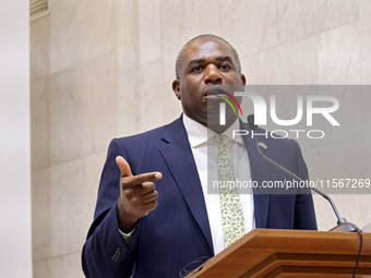 UK Foreign Secretary David Lammy attends a joint news conference with Minister of Foreign Affairs of Ukraine Andrii Sybiha and US Secretary...