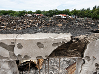 A view of the rubble of damaged houses following a huge fire that engulfs at least 800 houses in Bacoor, Cavite, the Philippines, on Septemb...