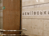 The Demiivska metro station in Kyiv, Ukraine, on September 12, 2024, operates after nine months of repairs in the tunnel between Demiivska a...