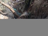 A massive mudslide from Mount Pendolo causes fear among residents of Gragnano in Naples on Wednesday evening. The landslide encroaches on th...