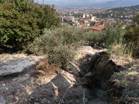 A massive mudslide from Mount Pendolo causes fear among residents of Gragnano in Naples on Wednesday evening. The landslide encroaches on th...