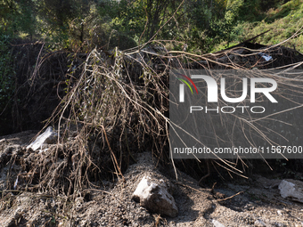 A massive mudslide from Mount Pendolo causes fear among residents of Gragnano in Naples on Wednesday evening. The landslide encroaches on th...