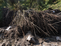 A massive mudslide from Mount Pendolo causes fear among residents of Gragnano in Naples on Wednesday evening. The landslide encroaches on th...