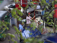 Vehicles queue to get fuel near a gas station during an acute gas shortage in Dhaka, Bangladesh, on September 12, 2024. (