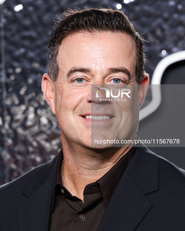 Carson Daly arrives at the 2024 MTV Video Music Awards held at UBS Arena on September 11, 2024 in Elmont, New York, United States. 