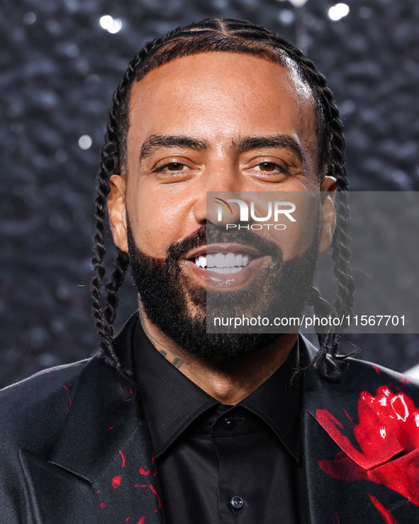 French Montana arrives at the 2024 MTV Video Music Awards held at UBS Arena on September 11, 2024 in Elmont, New York, United States. 