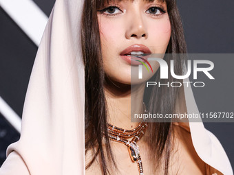 Lisa, Lalisa Manobal, Blackpink wearing Mugler arrives at the 2024 MTV Video Music Awards held at UBS Arena on September 11, 2024 in Elmont,...