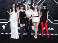 Huh Yun-jin, Kim Chae-won, Kazuha, Sakura Miyawaki and Hwang Jung-eum of Le Sserafim arrive at the 2024 MTV Video Music Awards held at UBS A...