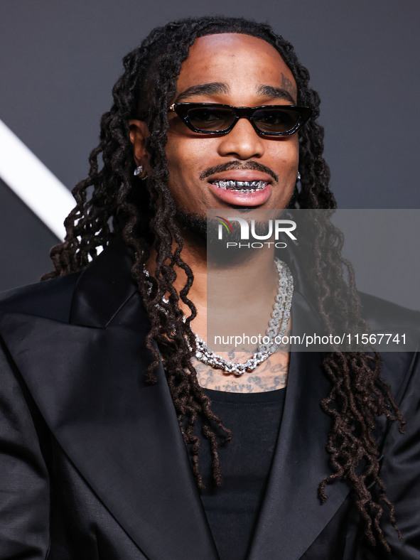 Quavo arrives at the 2024 MTV Video Music Awards held at UBS Arena on September 11, 2024 in Elmont, New York, United States. 