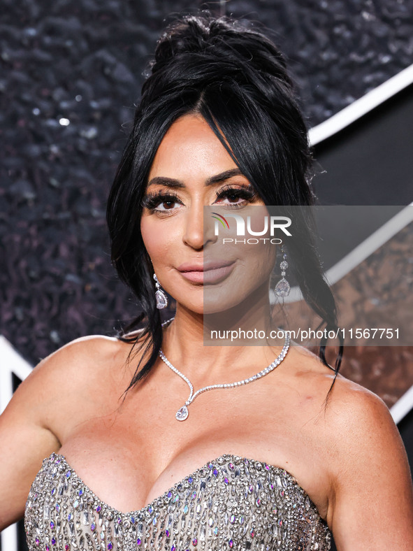 Angelina Pivarnick arrives at the 2024 MTV Video Music Awards held at UBS Arena on September 11, 2024 in Elmont, New York, United States. 