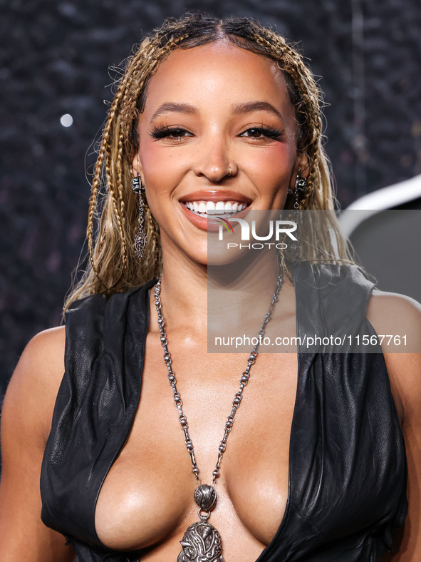 Tinashe wearing Rick Owens arrives at the 2024 MTV Video Music Awards held at UBS Arena on September 11, 2024 in Elmont, New York, United St...