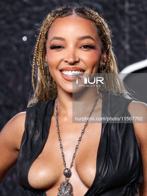 Tinashe wearing Rick Owens arrives at the 2024 MTV Video Music Awards held at UBS Arena on September 11, 2024 in Elmont, New York, United St...