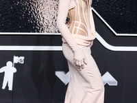 Lisa, Lalisa Manobal, Blackpink wearing Mugler arrives at the 2024 MTV Video Music Awards held at UBS Arena on September 11, 2024 in Elmont,...