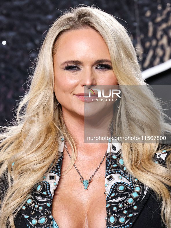 Miranda Lambert arrives at the 2024 MTV Video Music Awards held at UBS Arena on September 11, 2024 in Elmont, New York, United States. 