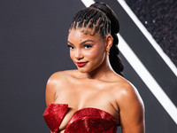 Halle Bailey arrives at the 2024 MTV Video Music Awards held at UBS Arena on September 11, 2024 in Elmont, New York, United States. (