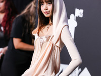 Lisa, Lalisa Manobal, Blackpink wearing Mugler arrives at the 2024 MTV Video Music Awards held at UBS Arena on September 11, 2024 in Elmont,...