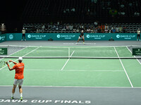 During the 2024 Davis Cup Finals Group Stage match between the Netherlands and Brazil at Unipol Arena in Bologna, Italy, on September 12, 20...