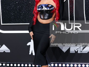 Justina Valentine arrives at the 2024 MTV Video Music Awards held at UBS Arena on September 11, 2024 in Elmont, New York, United States. (