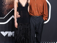 Margaret Qualley and Jack Antonoff arrive at the 2024 MTV Video Music Awards held at UBS Arena on September 11, 2024 in Elmont, New York, Un...