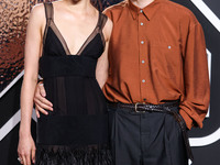 Margaret Qualley and Jack Antonoff arrive at the 2024 MTV Video Music Awards held at UBS Arena on September 11, 2024 in Elmont, New York, Un...