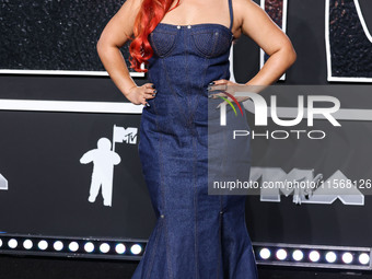 Thuy arrives at the 2024 MTV Video Music Awards held at UBS Arena on September 11, 2024 in Elmont, New York, United States. (