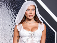 Anitta wearing a Dolce and Gabbana look with Suzanne Kalan jewelry arrives at the 2024 MTV Video Music Awards held at UBS Arena on September...