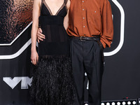 Margaret Qualley and Jack Antonoff arrive at the 2024 MTV Video Music Awards held at UBS Arena on September 11, 2024 in Elmont, New York, Un...